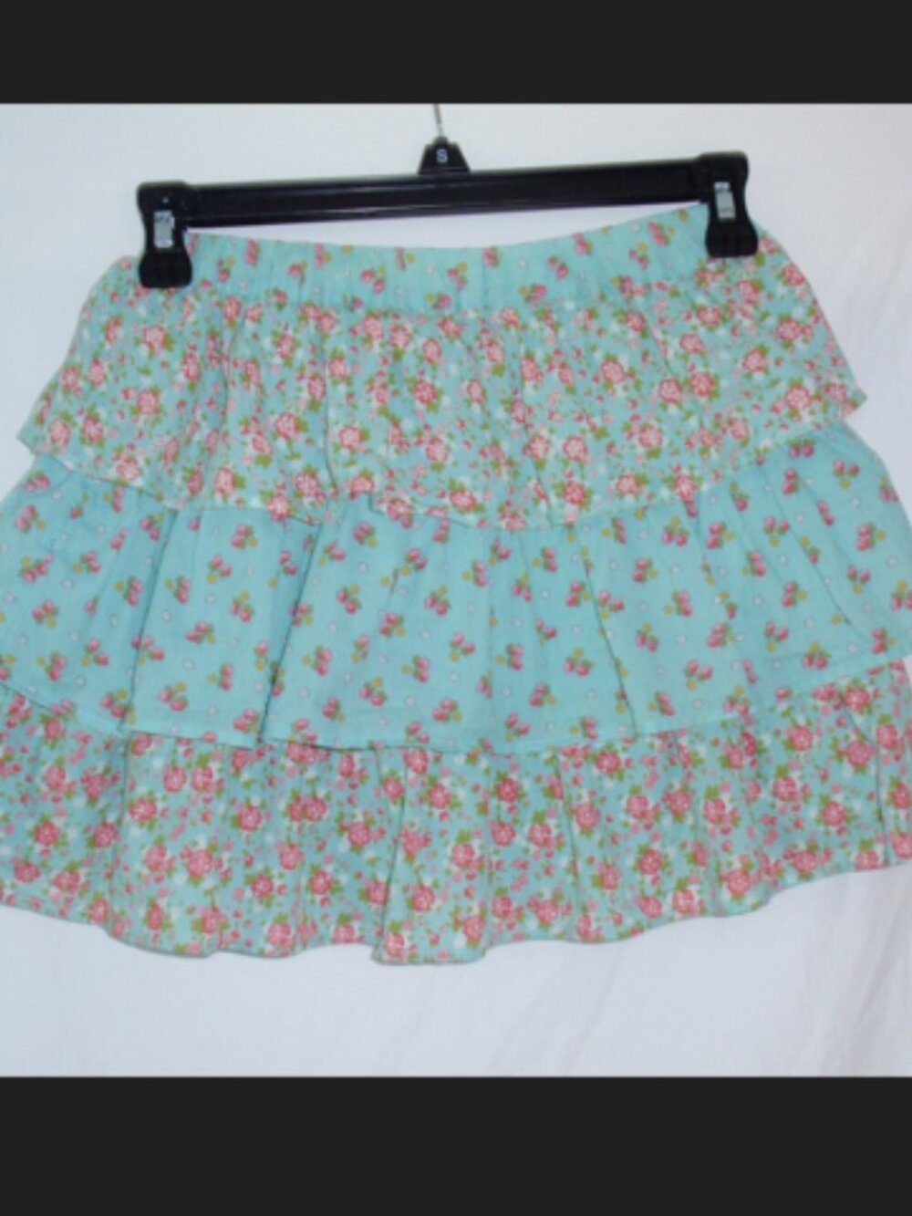 Mini Boden Floral Tiered Skirt Girls Sz 7 8 Ruffled